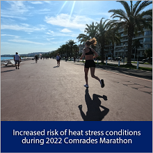 Increased risk of heat stress conditions during 2022 Comrades Marathon